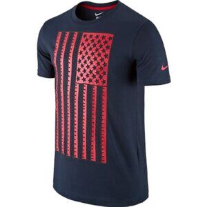 Z Nike USA Soccer Flag T-Shirt - Blue/Red - Small Slim Fit